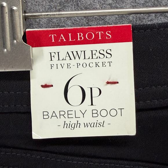 Talbots Barely Boot Jeans Womens 6P Black High Waist Flawless 5 Pocket Denim - Picture 14 of 16